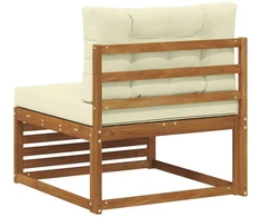 Lauko vidurinė sofa Kietos akacijos mediena Natūrali