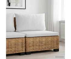 Vidurinė sofa su pagalvėlėmis GENDT Natūralus pintas Natūrali