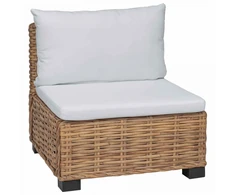 Vidurinė sofa su pagalvėlėmis GENDT Natūralus pintas Natūrali