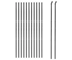 Vielinė tinklinė tvora, antracito, 2,2x25m, plienas