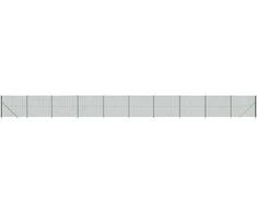 Vielinė tinklinė tvora su flanšais, žalios spalvos, 1,4x25 m