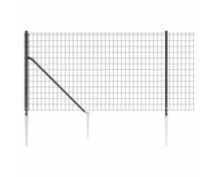Vielinė tinklinė tvora su smaigais, antracito spalvos, 1,1x10m