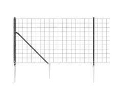 Vielinė tinklinė tvora su smaigais, antracito spalvos, 1,1x25m