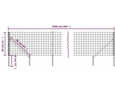 Vielinė tinklinė tvora su smaigais, žalios spalvos, 0,8x25m