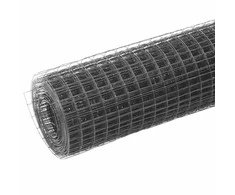 Vielos tinklas su PVC danga, pilkas, 10x0,5m