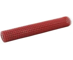 Vielos tinklas su PVC danga, raudonas, 10x1m