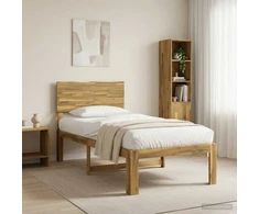 Viengulė lova su galvūgaliu ROSTOCK Balta 75 x 190 cm
