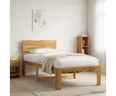 Viengulė lova su galvūgaliu ROSTOCK Balta 75 x 190 cm