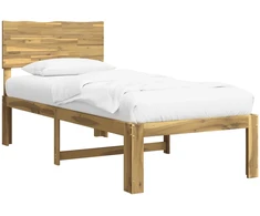 Viengulė lova su galvūgaliu ROSTOCK Balta 75 x 190 cm
