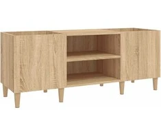 Vinilinių plokštelių spintelė, ąžuolo, 121x38x48cm, mediena