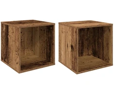 Vinilo albumų dėžė 2 vnt. Ąžuolo mediena 37 x 36,5 x 38 cm