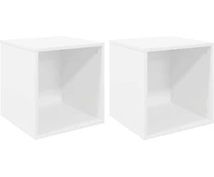 Vinilo albumų dėžė 2 vnt. Balta 37 x 36,5 x 38 cm