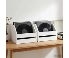 Vinilo albumų dėžė 2 vnt. Balta 38 x 30 x 29 cm