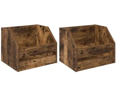 Vinilo albumų dėžė 2 vnt. Dūminio ąžuolo 38 x 30 x 29 cm