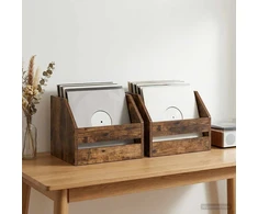 Vinilo albumų dėžė 2 vnt. Dūminio ąžuolo 38 x 30 x 29 cm