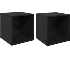 Vinilo albumų dėžė 2 vnt. Juodojo ąžuolo 37 x 36,5 x 38 cm