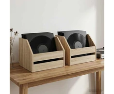 Vinilo albumų dėžė 2 vnt. Sonoma ąžuolas 38 x 30 x 29 cm