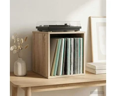 Vinilo albumų dėžė 2 vnt. Sonoma ąžuolas 37 x 36,5 x 38 cm
