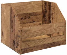 Vinilo albumų dėžė Ąžuolo mediena 38 x 30 x 29 cm