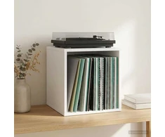Vinilo albumų dėžė Balta 37 x 36,5 x 38 cm Apdirbta mediena
