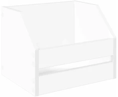 Vinilo albumų dėžė Balta 38 x 30 x 29 cm Apdirbta mediena