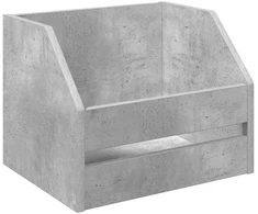 Vinilo albumų dėžė Betono pilka 38 x 30 x 29 cm