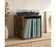 Vinilo albumų dėžė Dūminio ąžuolo 37 x 36,5 x 38 cm