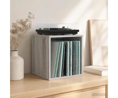 Vinilo albumų dėžė Pilka Sonoma 37 x 36,5 x 38 cm