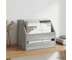 Vinilo albumų dėžė Pilka Sonoma 38 x 30 x 29 cm