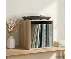 Vinilo albumų dėžė Sonoma ąžuolas 37 x 36,5 x 38 cm