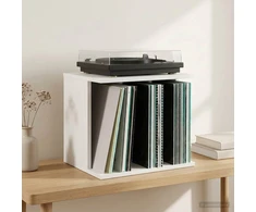 Vinilo įrašų saugojimas Balta 42 x 33 x 36 cm Apdirbta mediena