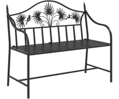 Sodo suolas Juoda 104 x 52,5 x 89 cm Plienas