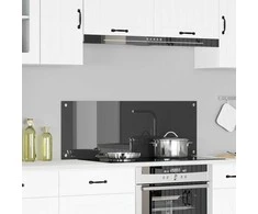 Virtuvės atbraila Tamsiai pilka 110 x 40 cm grūdintas stiklas