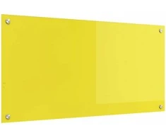 Virtuvės atbraila Geltona 100 x 50 cm grūdintas stiklas