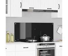 Virtuvės atbraila Juoda 120 x 50 cm grūdintas stiklas
