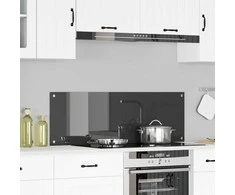 Virtuvės atbraila Tamsiai pilka 120 x 40 cm grūdintas stiklas