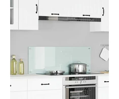 Virtuvės atbraila Balta 110 x 40 cm grūdintas stiklas