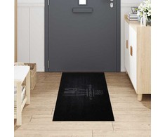 Virtuvės kilimas Vakarienės reikmenys Juoda 180 x 60 cm Aksomas