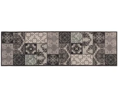 Virtuvės kilimas juoda mozaika 300 x 60 cm 100% poliamidas