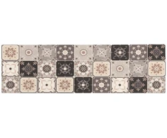Virtuvės kilimas Pilka ir smėlio mozaika 180 x 60 cm