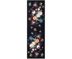 Virtuvės kilimas Juoda 150 x 45 cm Aksomas