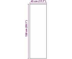 Virtuvės kilimas Balta 150 x 45 cm Aksomas