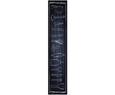 Virtuvės kilimas Juoda 300 x 60 cm Aksomas