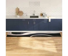Virtuvės kilimas Juoda 300 x 60 cm Aksomas