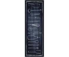 Virtuvės kilimas Juoda 180 x 60 cm Aksomas