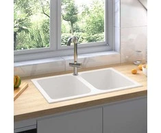 Virtuvės kriauklė Balta 76 x 48 x 30 cm Kvarcas ir derva