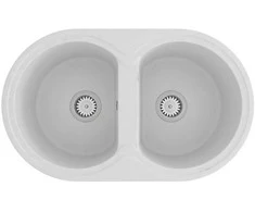 Virtuvės kriauklė Balta 78 x 47 x 20.5 cm Granitas