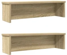 Virtuvės lentynos, sukraunamos, 2 vnt., ąžuolo, 50x15x16cm