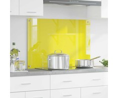 Virtuvės atbraila Geltona 90 x 60 cm grūdintas stiklas