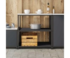 Virtuvės saugojimas HATTEM Antracito 90 x 50 x 92 cm Plienas